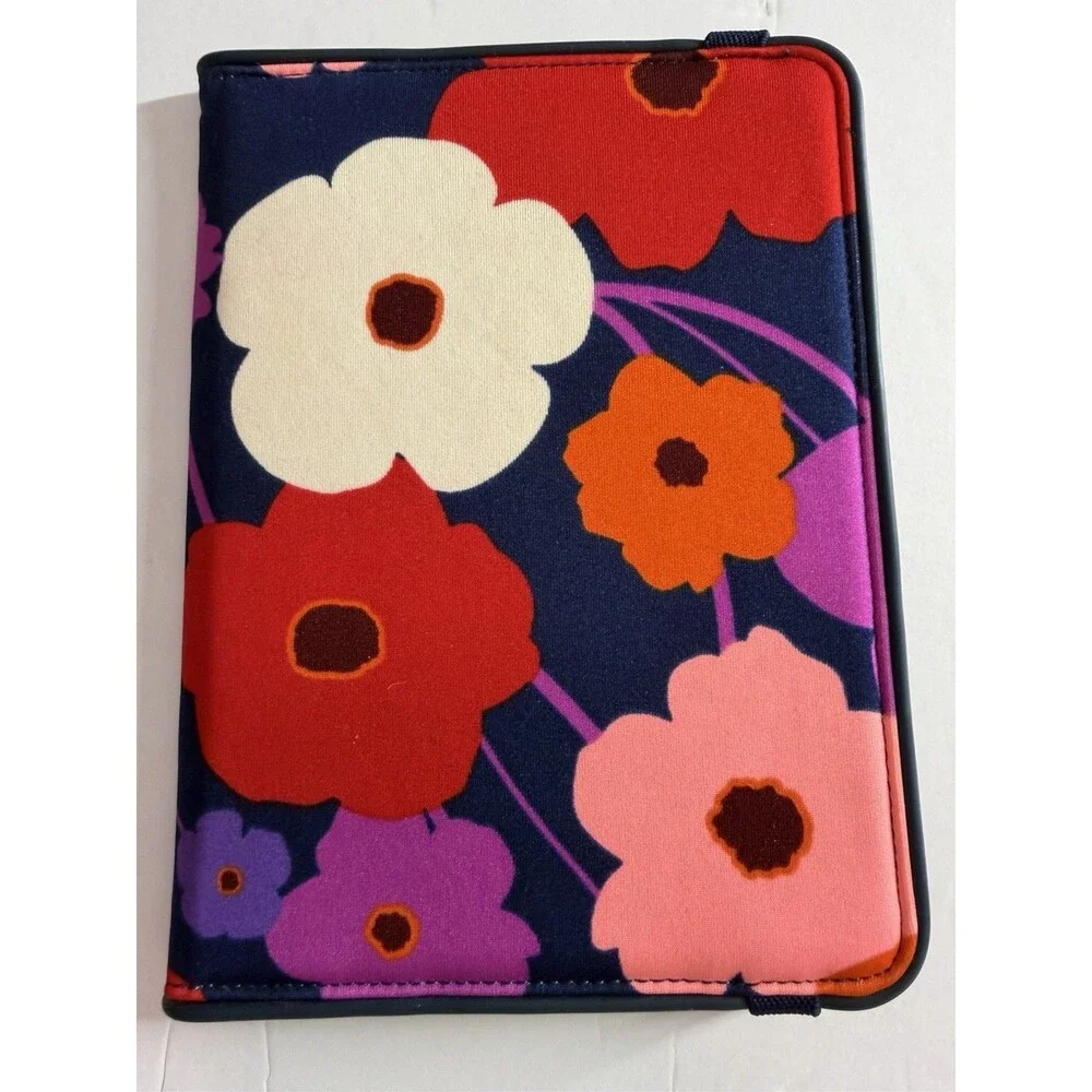 BUILT Kindle Fire HD 7 Slim Cover Floral Tablet Case Sleeve Pink Purple Flowers